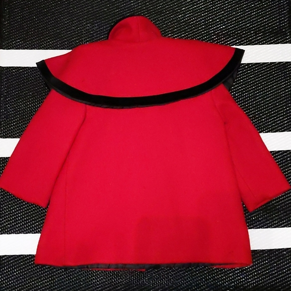 Casual Time Red and Black Peacoat Girls 4T - Picture 4 of 6